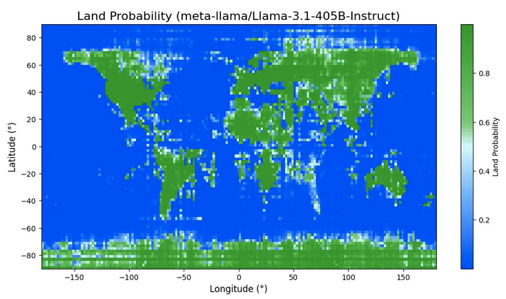 Plot of the results, showing a fairly recognizable world map